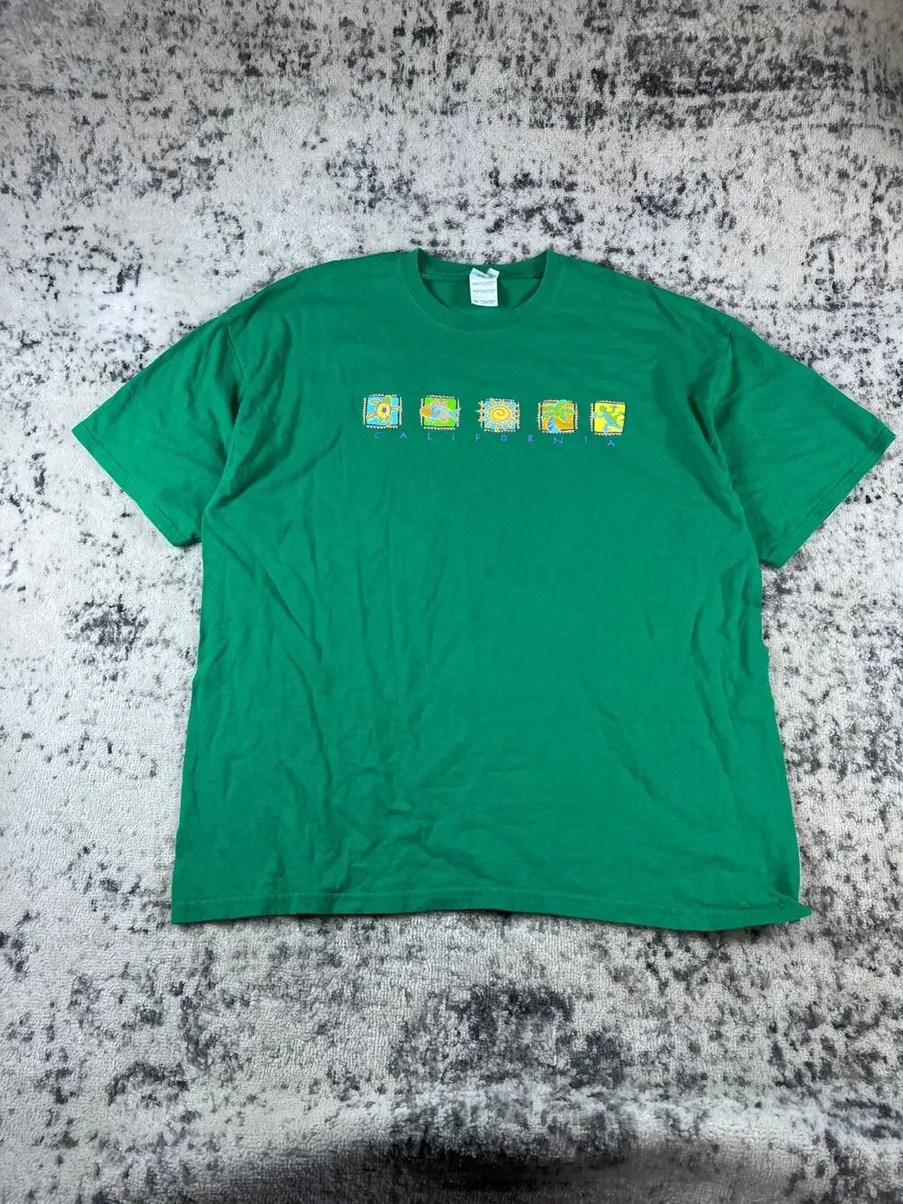 Vintage California Shirt Mens 2XL Green Beach Turtle Souvenir Tropical Graphics